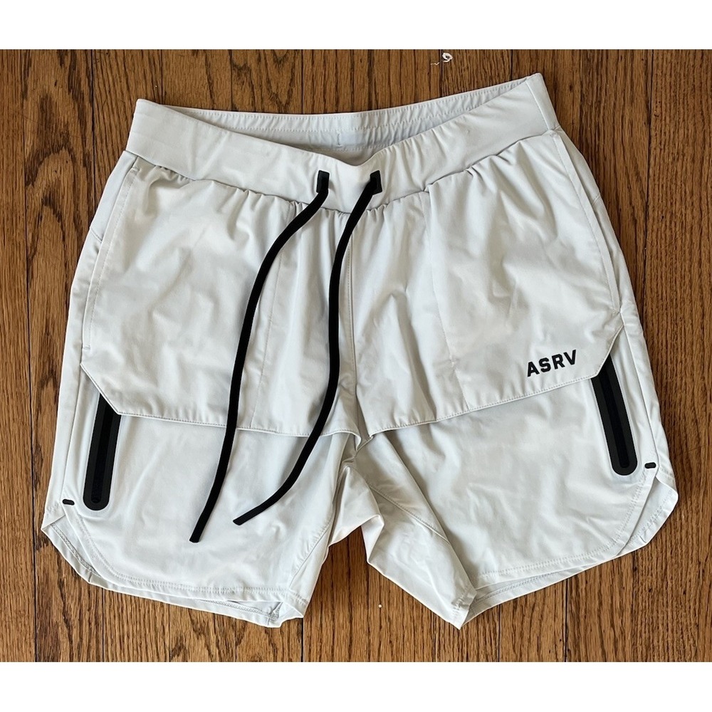 ASRV DSG-0689 Tetra-Lite 7" Tech Shorts Training Gym Running Stone Gray Small